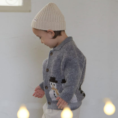 【可機洗】圖案開衫針織外套