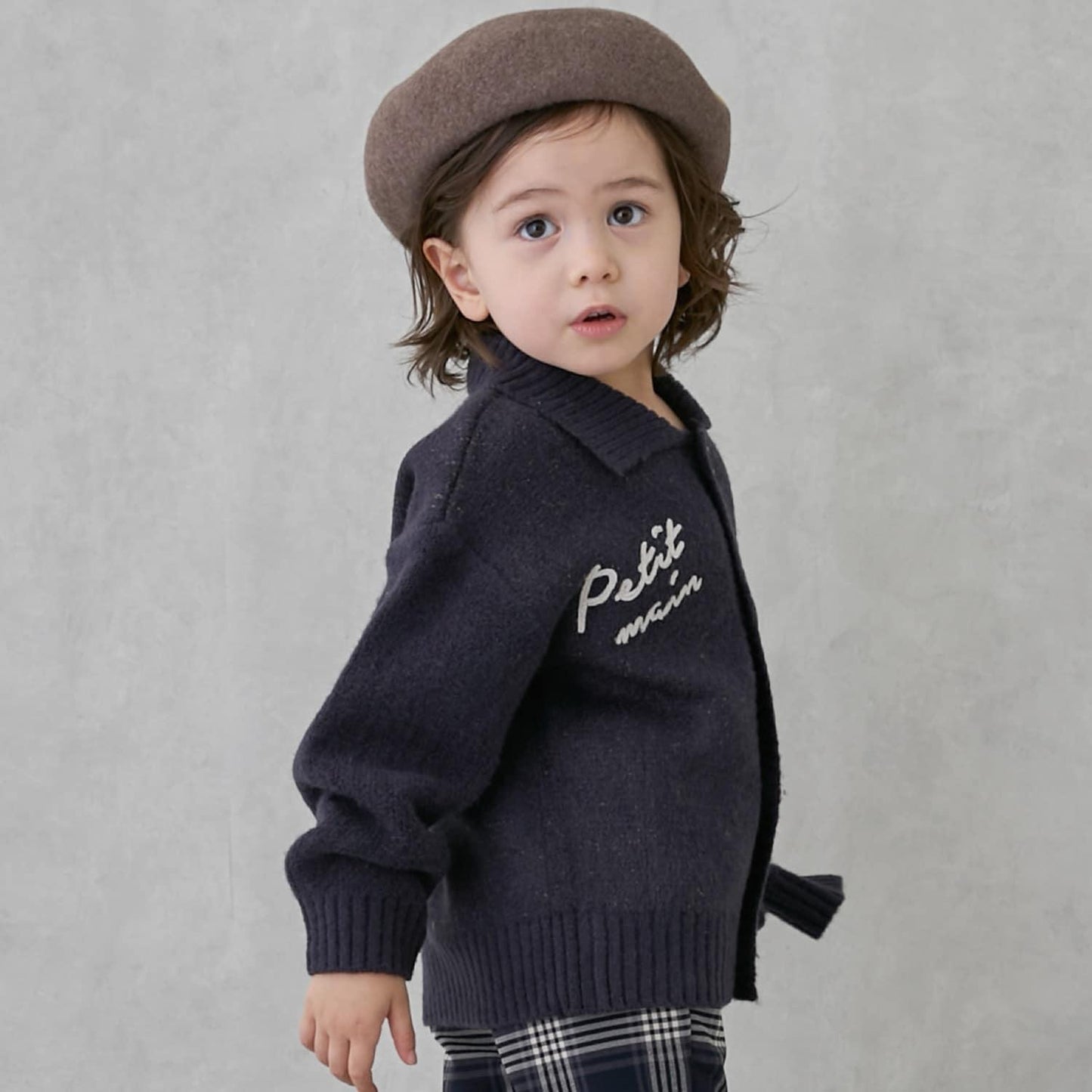 【可機洗】圖案開衫針織外套