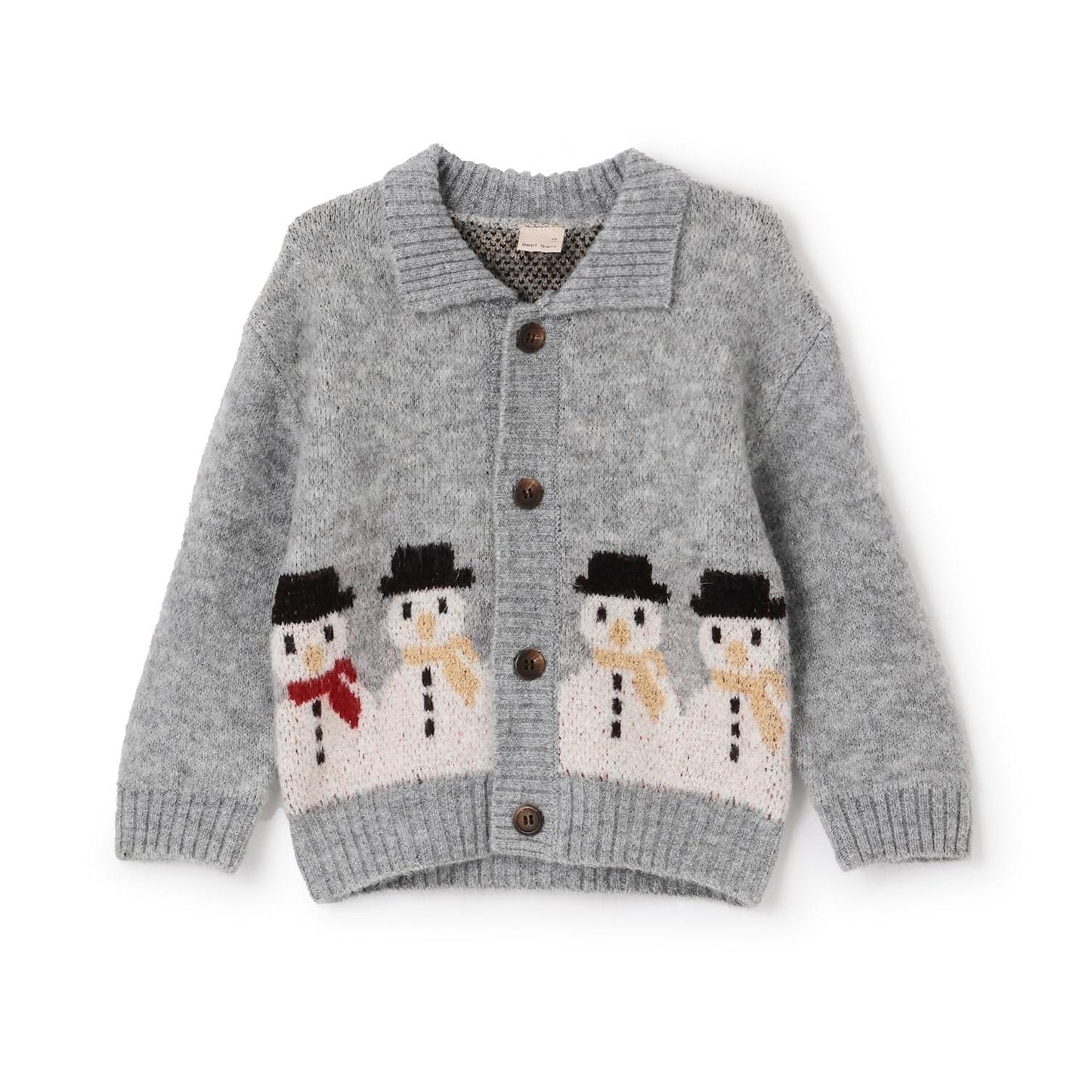 【可機洗】圖案開衫針織外套