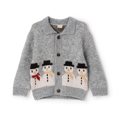 【可機洗】圖案開衫針織外套