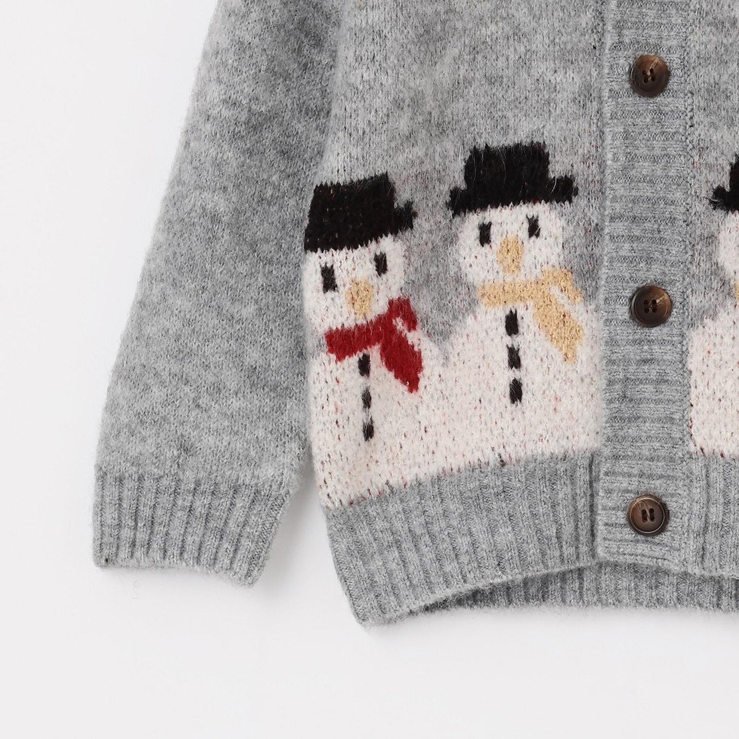 【可機洗】圖案開衫針織外套