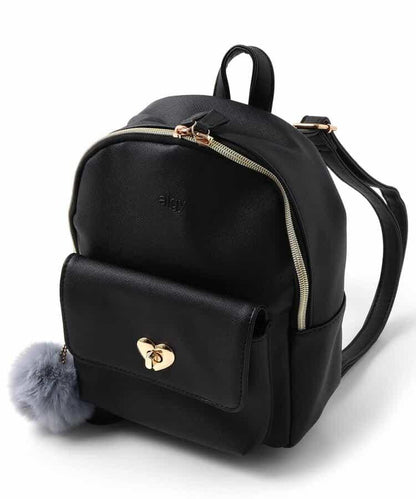 愛心鎖迷你雙肩包