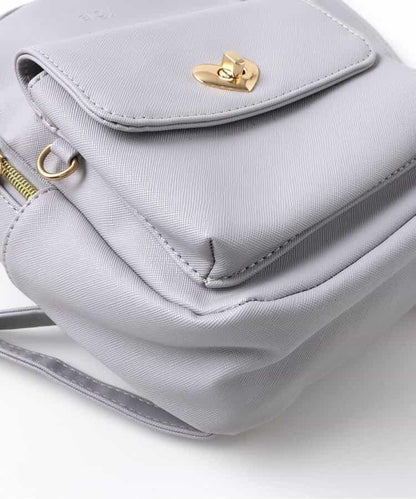 愛心鎖迷你雙肩包