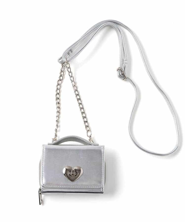 愛心鎖單肩錢包