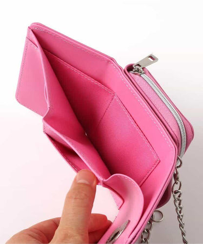 愛心鎖單肩錢包