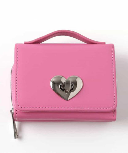 愛心鎖單肩錢包