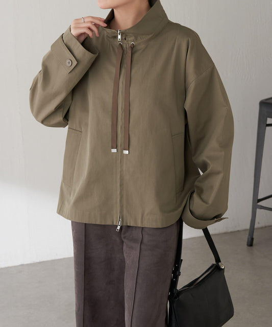 【防潑水功能】立領拉鍊夾克