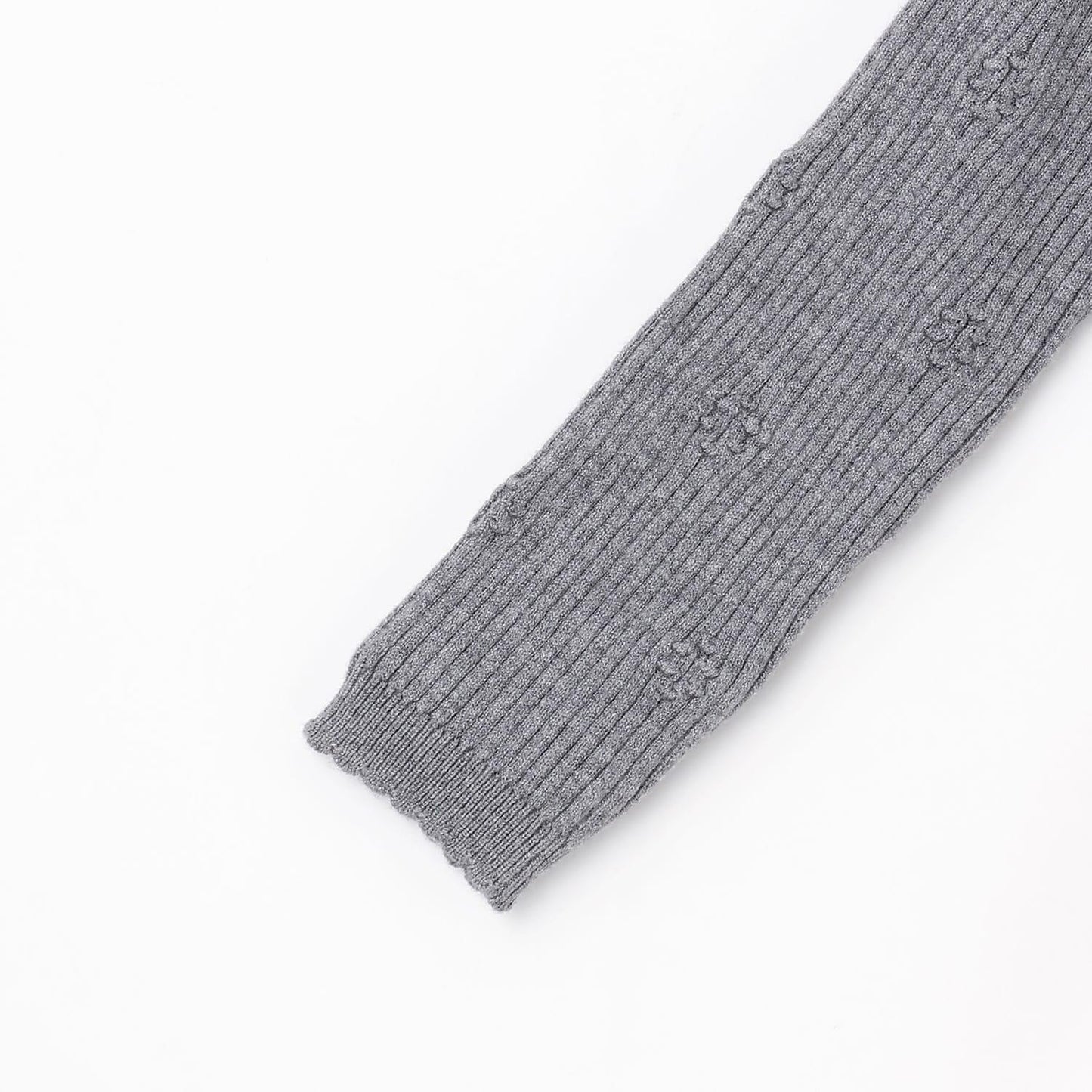 【柔軟蓬鬆】針織荷葉邊網紗下襬長款上衣