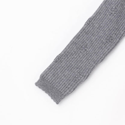 【柔軟蓬鬆】針織荷葉邊網紗下襬長款上衣