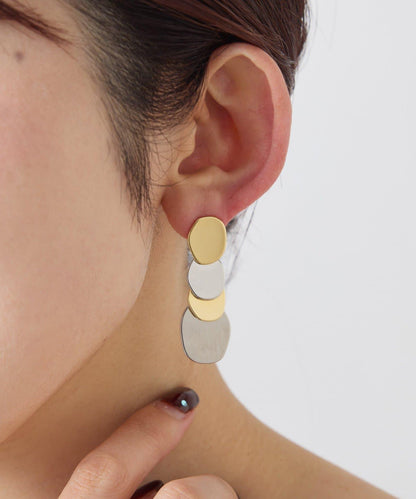 橢圓形組合耳環