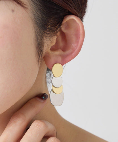 橢圓形組合耳環