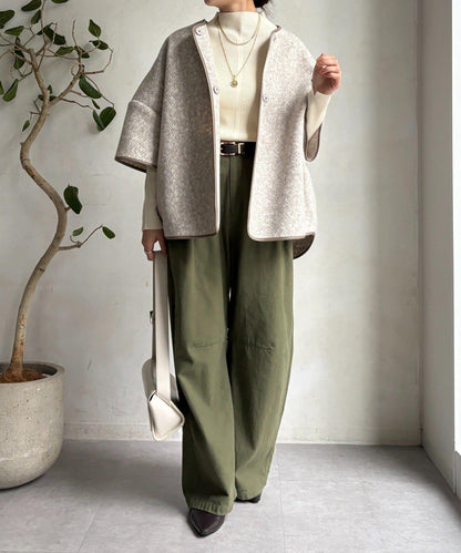 【DouDou】羊毛斗篷風外套