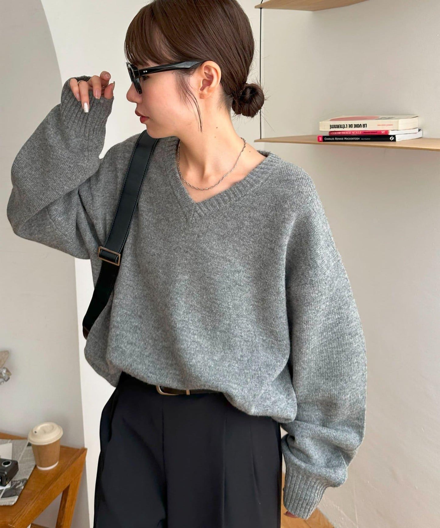 【Discoat】美利奴羊毛V領針織衫