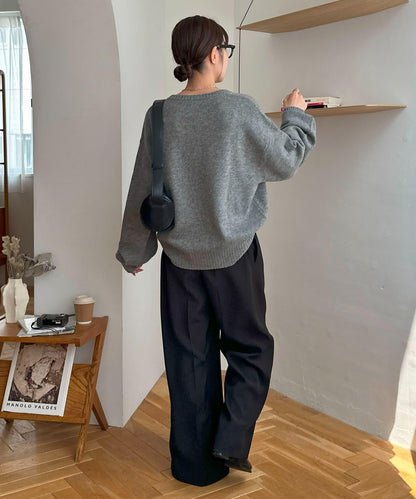 【Discoat】美利奴羊毛V領針織衫