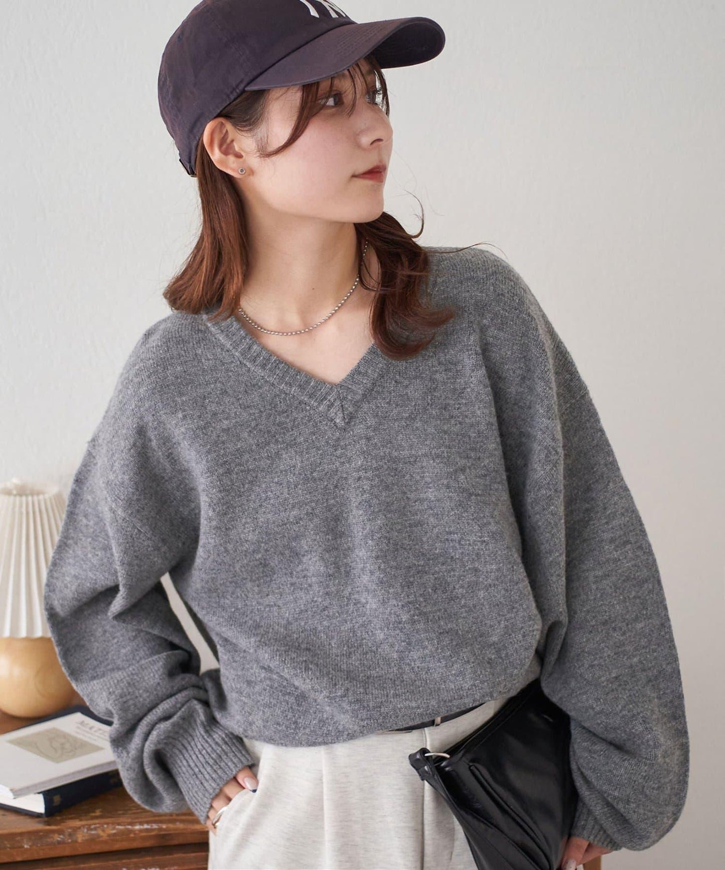 【Discoat】美利奴羊毛V領針織衫