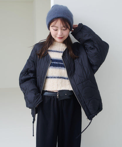 【Kastane】條紋仿馬海毛針織衫