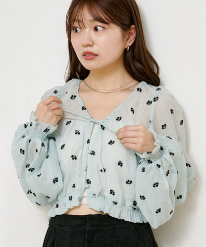 花卉刺繡襯衫