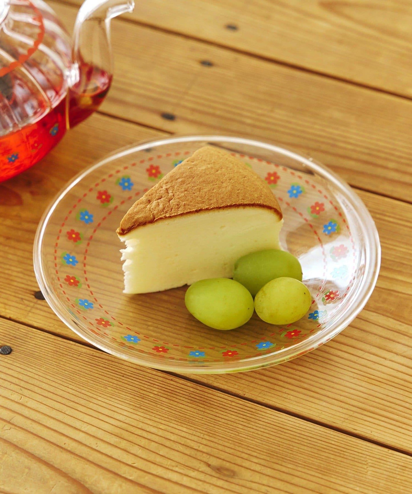 復古花卉玻璃餐盤：16cm