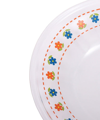 復古花卉玻璃餐盤：16cm