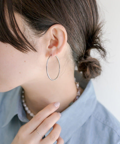 《インフルエンサーuchida企畫》不鏽鋼/44mm圓環耳環