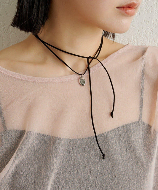 銀色水滴項圈