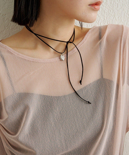 銀色水滴項圈