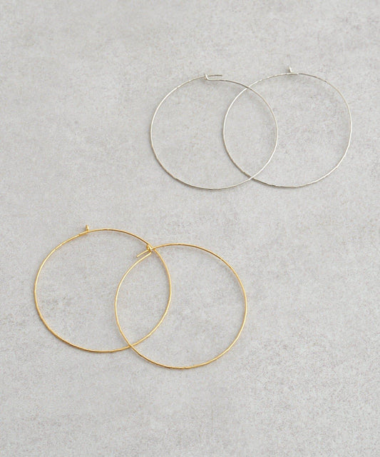 微妙質感圓環耳環