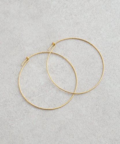 微妙質感圓環耳環