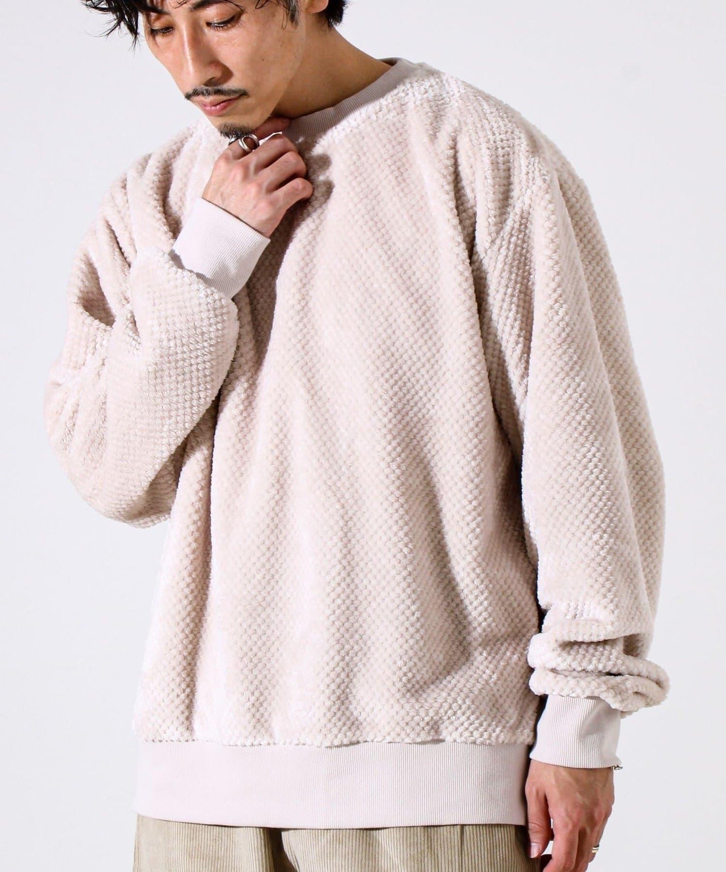 【柔軟溫暖】菠蘿絨圓領衛衣