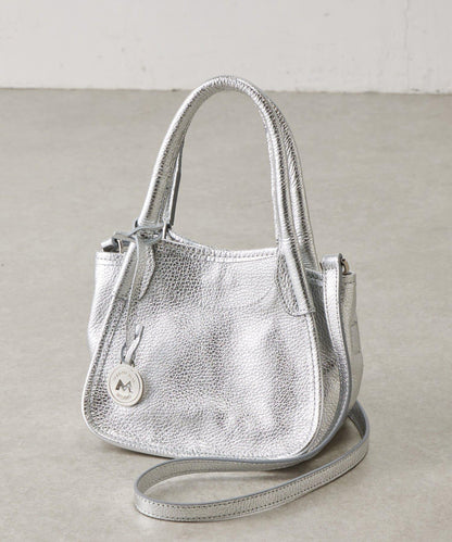 《MARCO MASI》2AWY皮革托特包（銀色）
