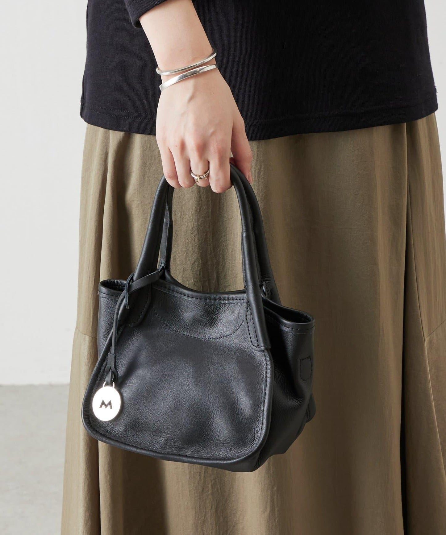 《MARCO MASI》2AWY皮革托特包（黑色）