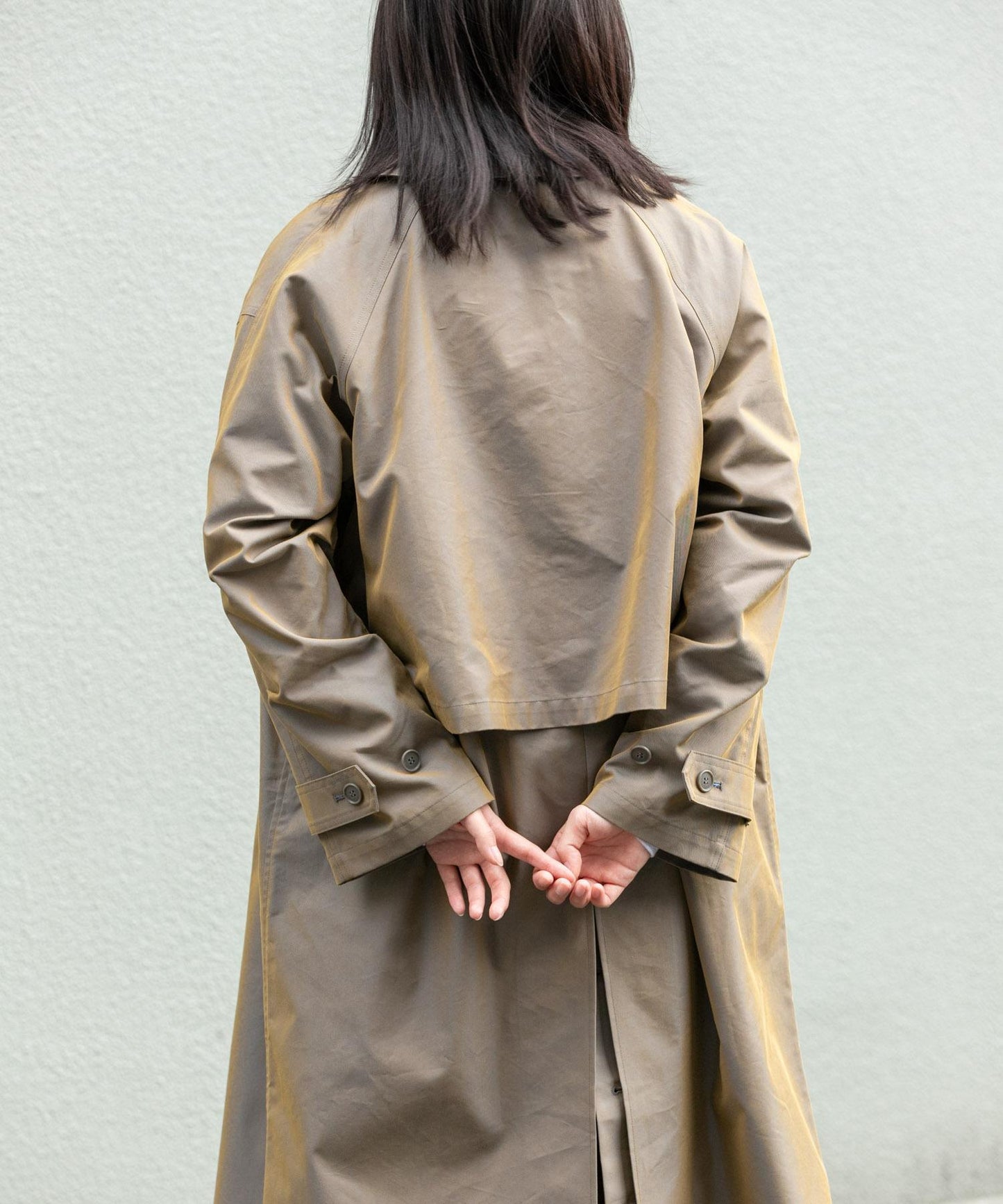 T/C斜紋單排扣大衣