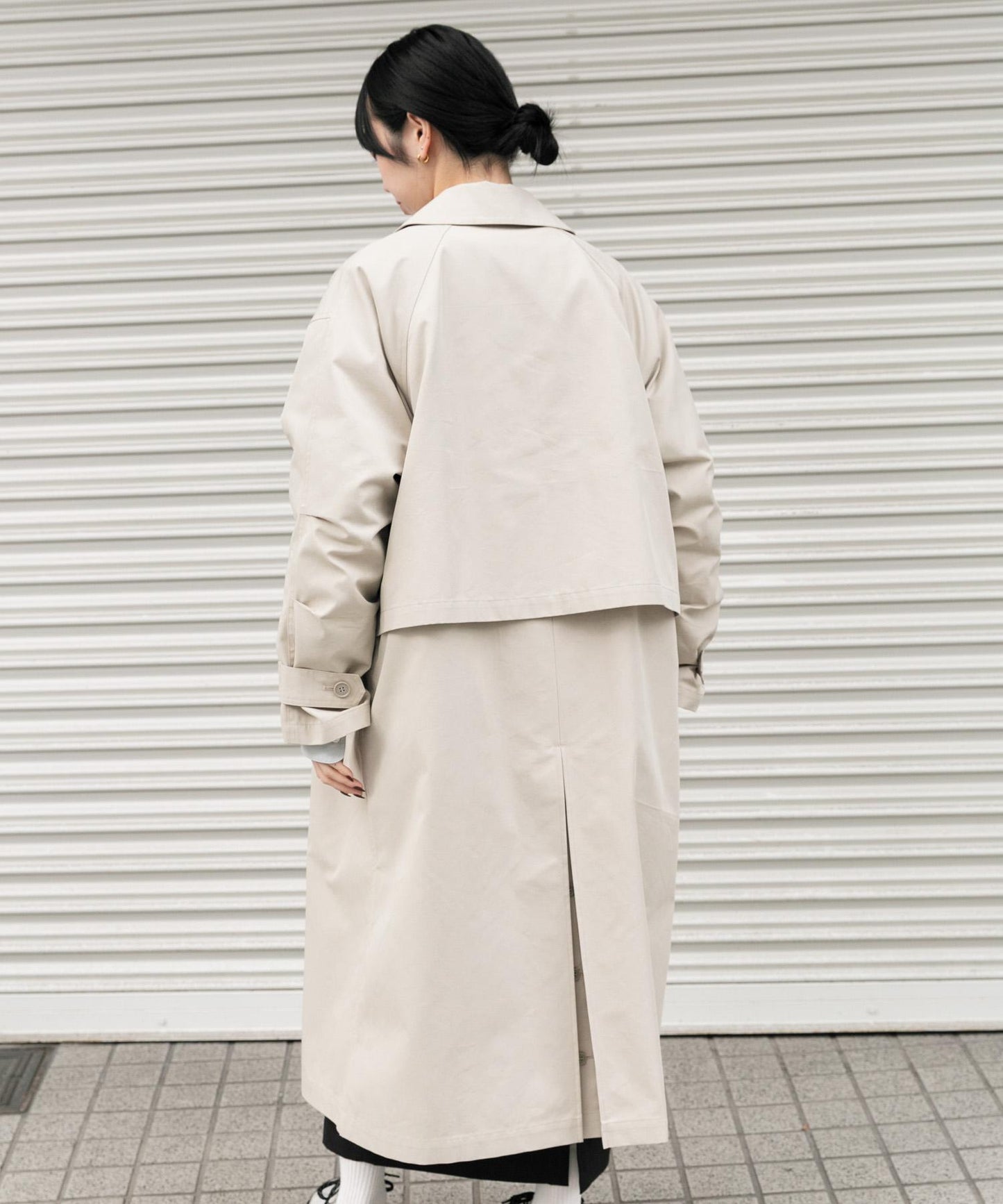 T/C斜紋單排扣大衣