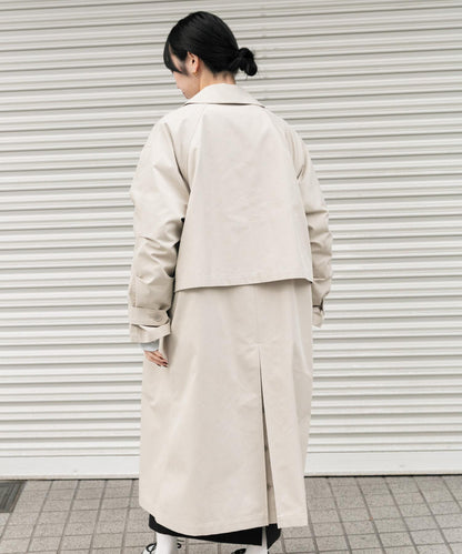 T/C斜紋單排扣大衣