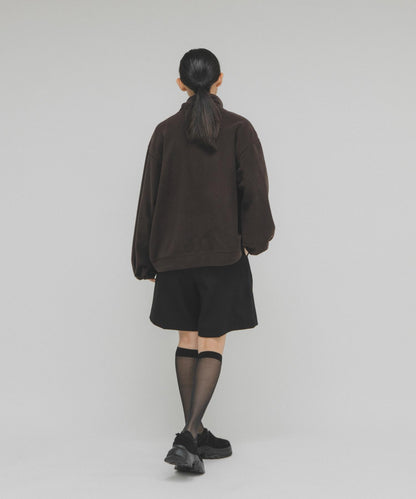 半開扣抓絨套頭衫