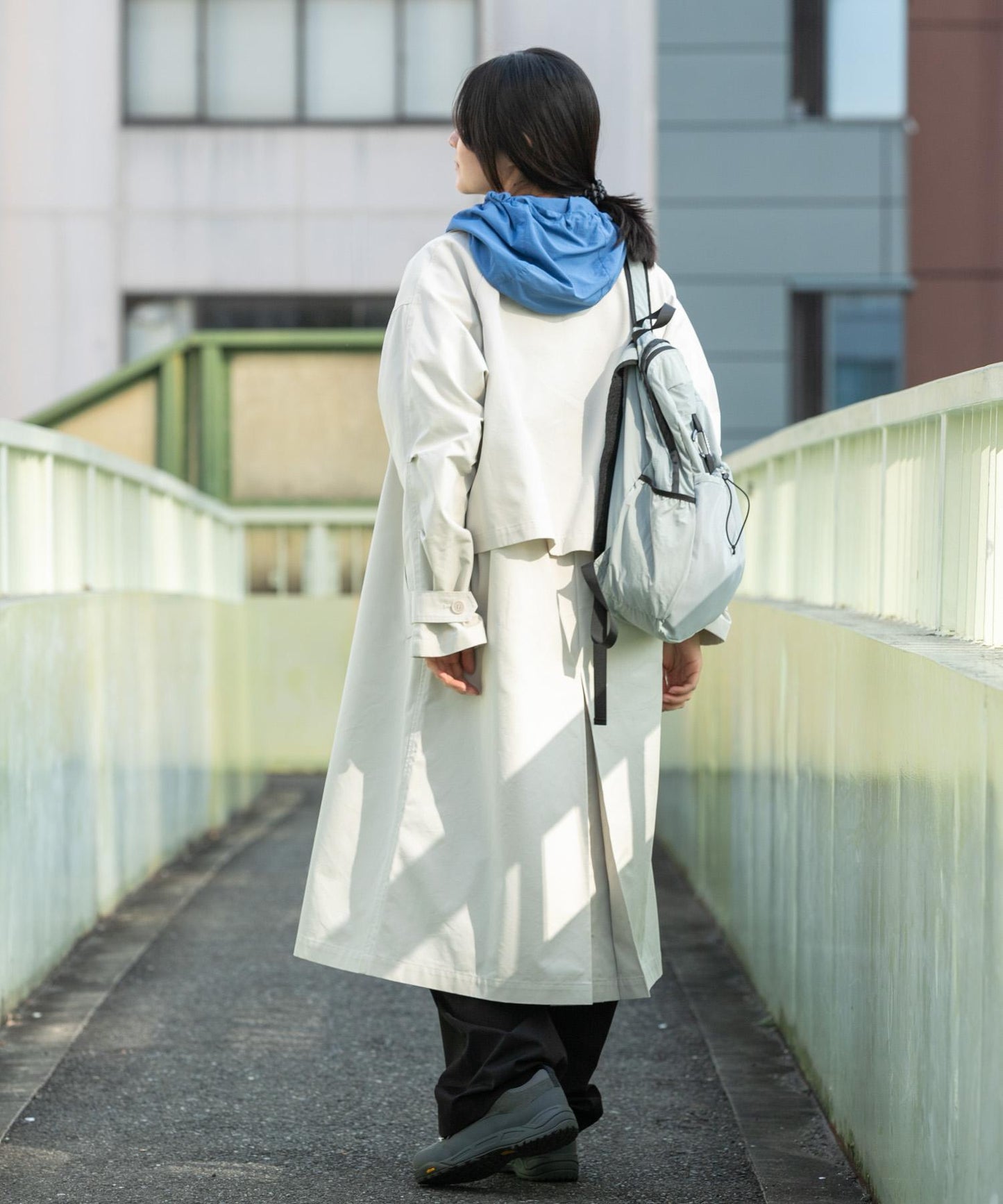 T/C斜紋單排扣大衣