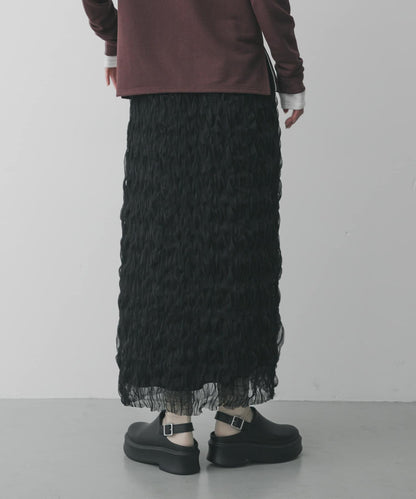 波浪網紗半身裙