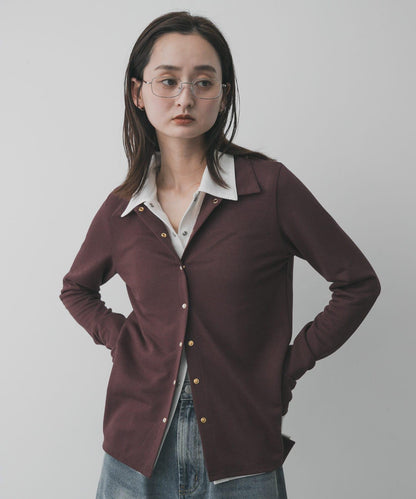 前點綴剪裁襯衫