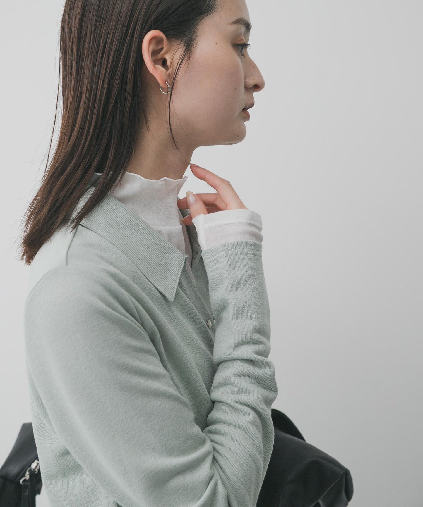 透視高領打底上衣