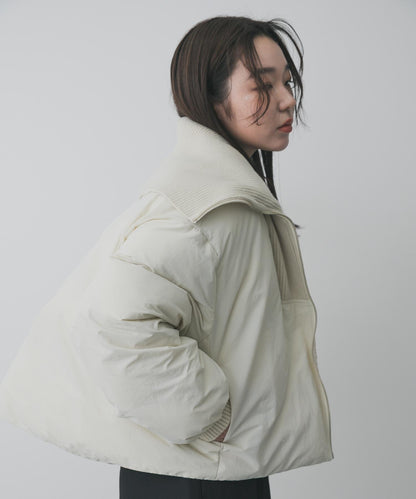 大翻領短款泡泡袖夾克