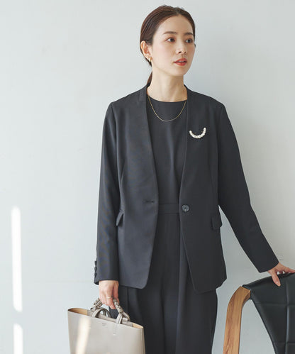 可搭配套裝無領夾克