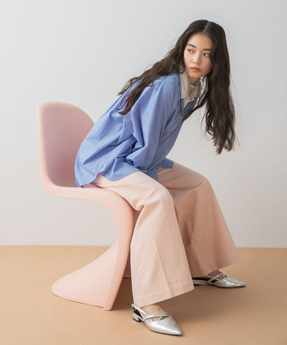 彩色寬鬆長褲