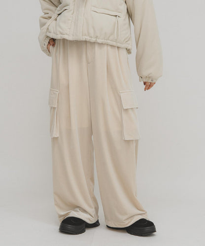 天鵝絨工裝褲