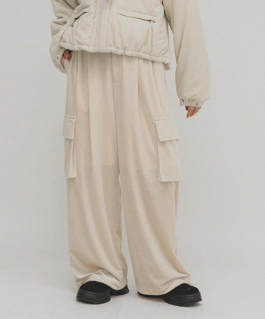 天鵝絨工裝褲