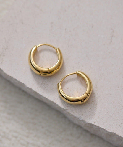 金屬過敏適用/不鏽鋼 簡約R形圈耳環