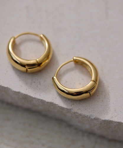 金屬過敏適用/不鏽鋼 簡約R形圈耳環
