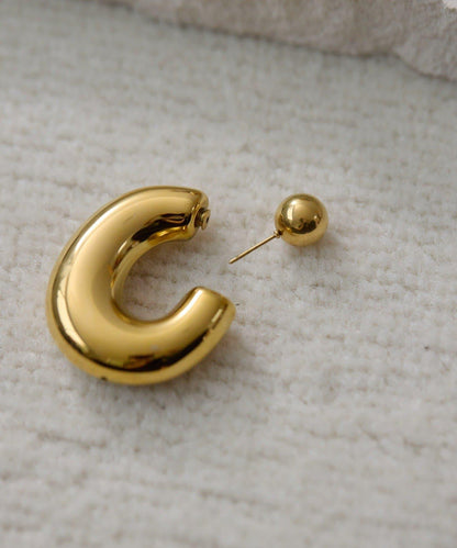 《金屬過敏適用/不鏽鋼》厚實後掛式耳環