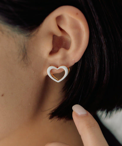 【ear PAPILLONNER】心形三明治耳釘