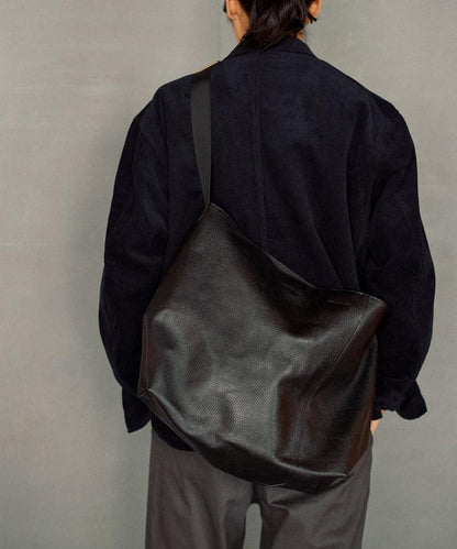 2WAY Leather Messenger Bag 牛皮 防潑水 郵差包