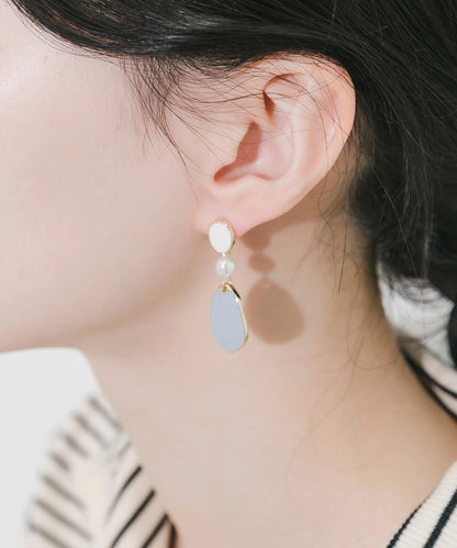 彩色拼接耳環